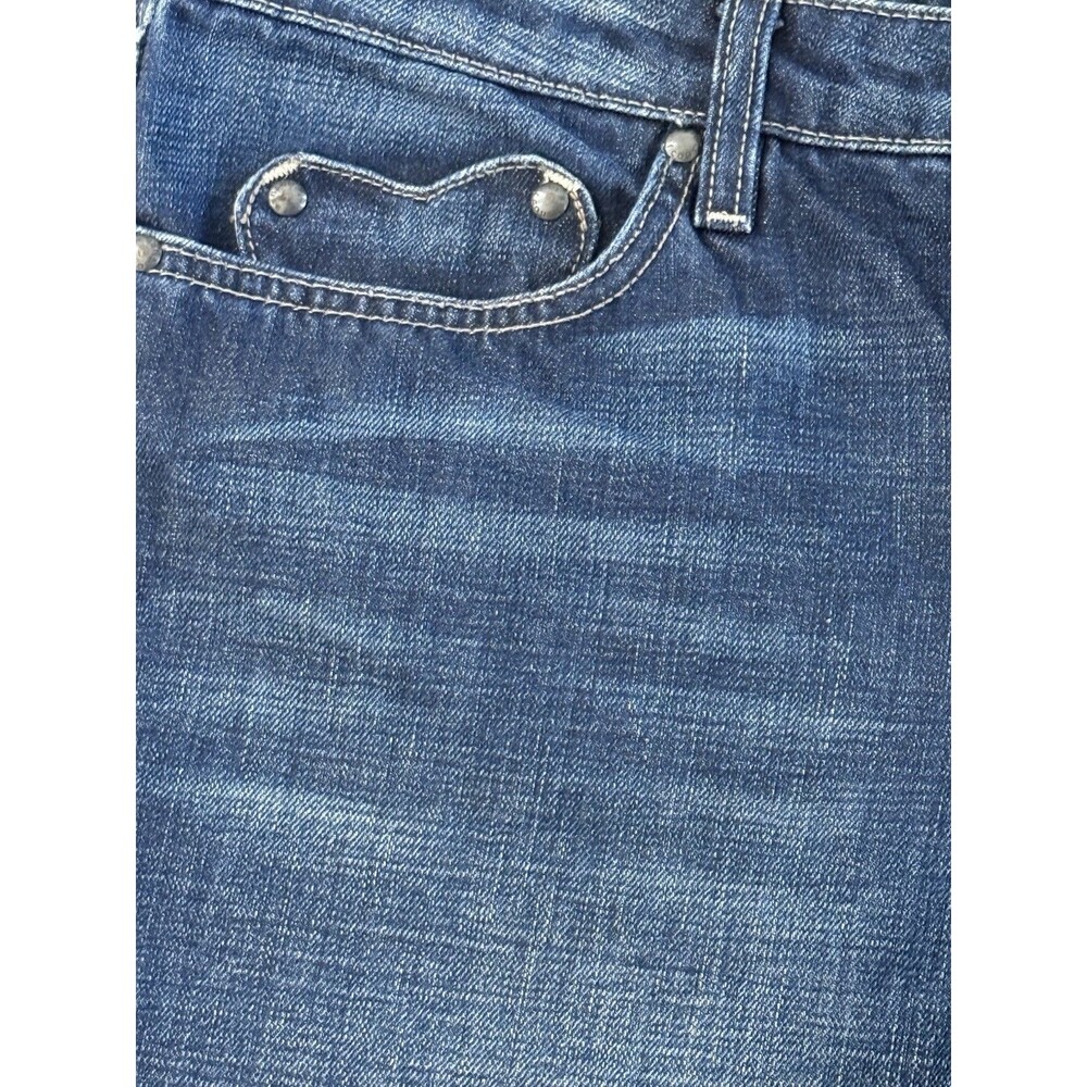 Juicy Couture Vintage Shorts SZ 32 Blue Cut-Off Denim Heart Shaped Pockets USA - Picture 8 of 11